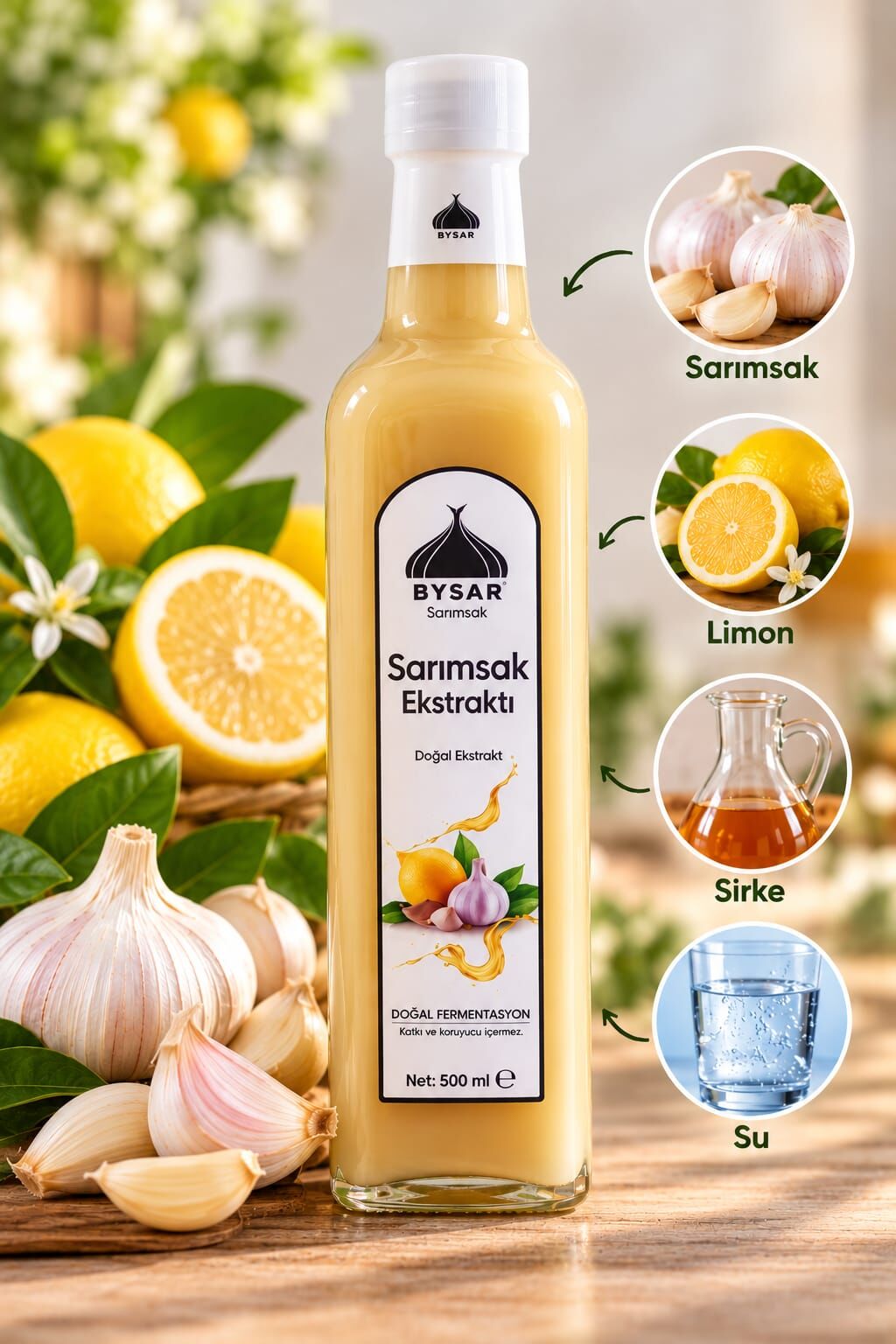 SARIMSAK EKSTRAKTI 500 ML (2 yıl bekletilmiş)