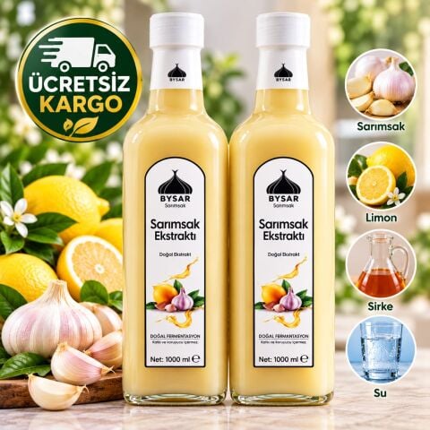 SARIMSAK EKSTRAKTI 1000 ML 2 adet (2 yıl bekletilmiş)