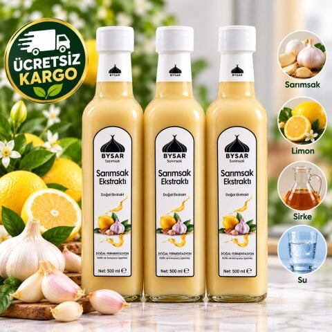 SARIMSAK EKSTRAKTI 500 ML 3 adet (2 yıl bekletilmiş)