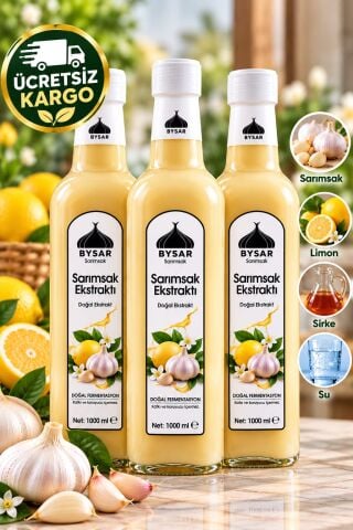 SARIMSAK EKSTRAKTI 1000 ML 3 adet (2 yıl bekletilmiş)