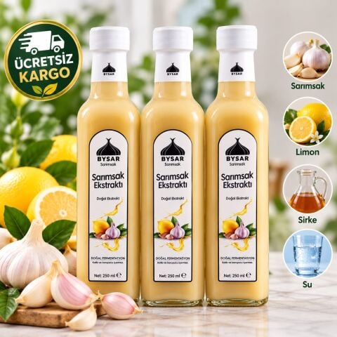 SARIMSAK EKSTRAKTI 250 ML 3 adet (2 yıl bekletilmiş)